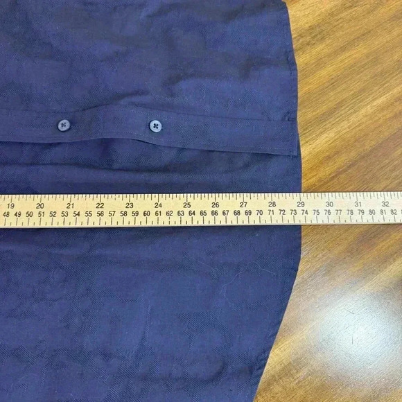 Robert Graham Modern Americana Navy Blue Long Sleeve Medium - Picture 4 of 4
